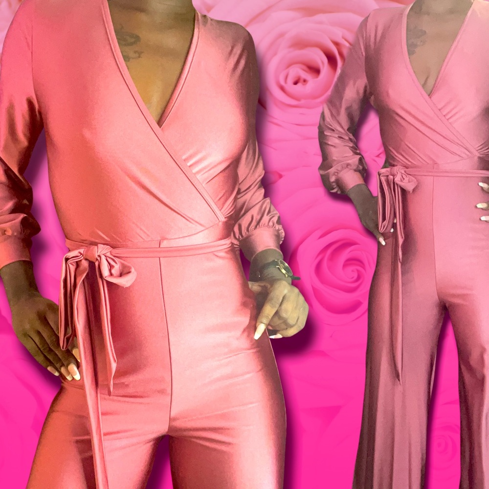 Akira , DARK PINK || nylon , spandex pants romper! Super cute and comfy